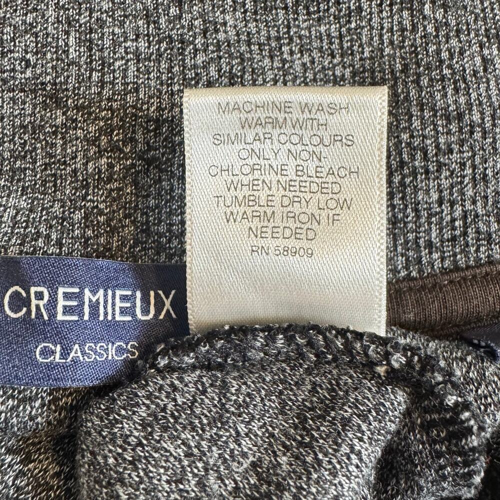 Cremieux Classic Medium Charcoal Knit Full Zip Pocket Sweater Jacket, M - Picture 10 of 10